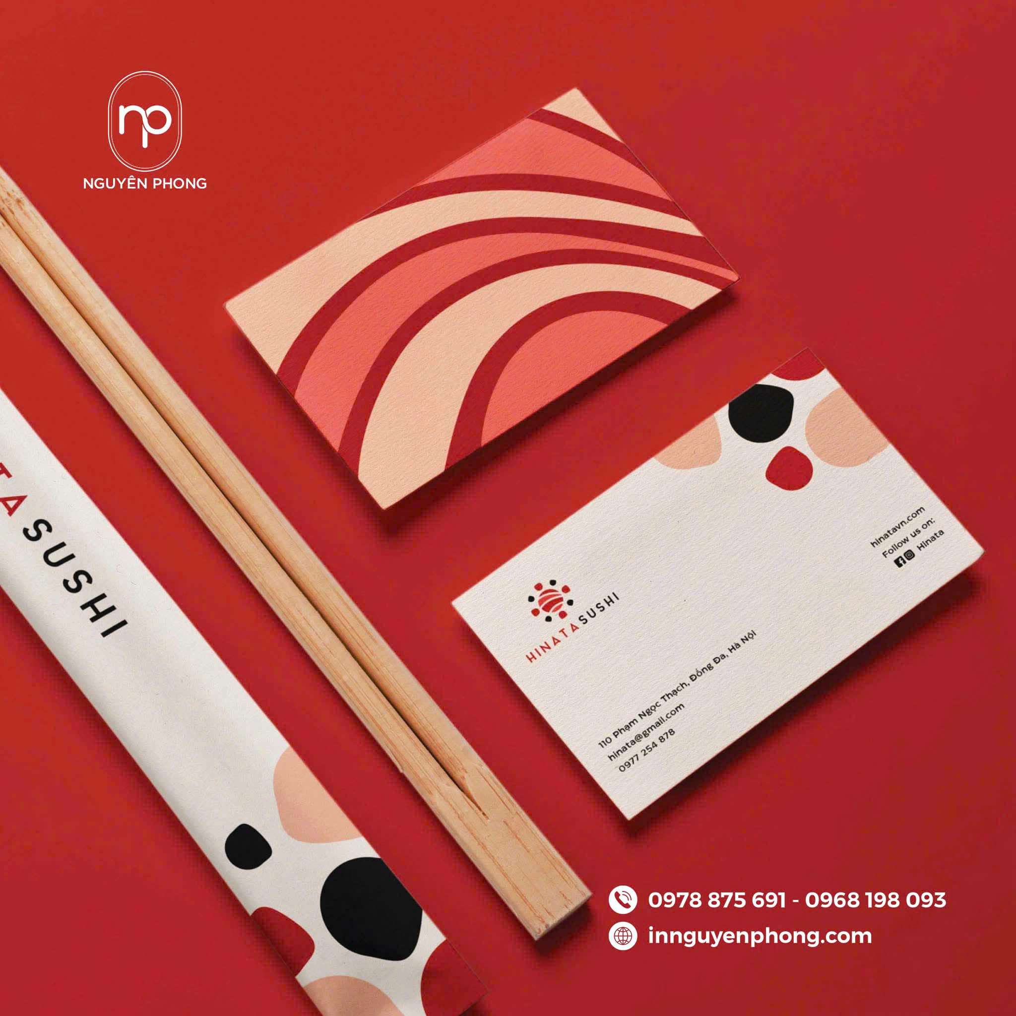 Thiết kế bao đũa đồng bộ với bộ nhận diện thương hiệu của nhà hàng
